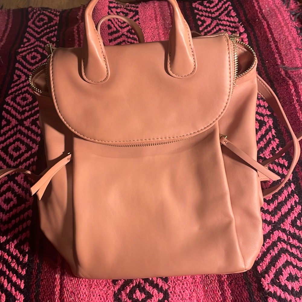 Light Brown Universal Thread Mini Backpack With A… - image 1